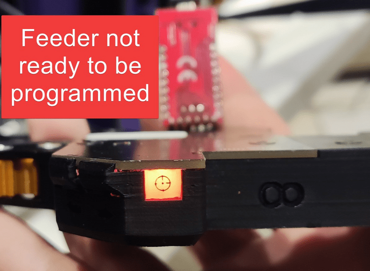 Feeder not ready to be programmed
