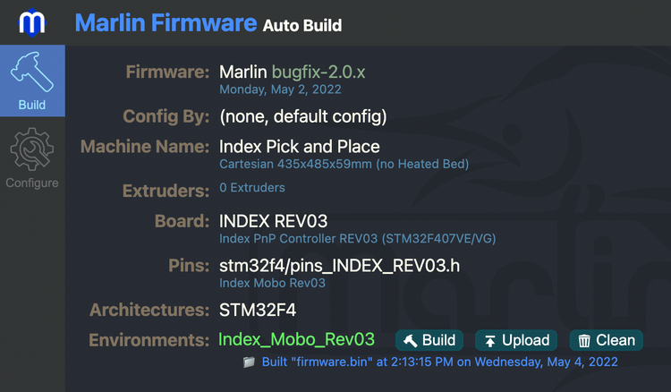 Marlin Auto Build screenshot